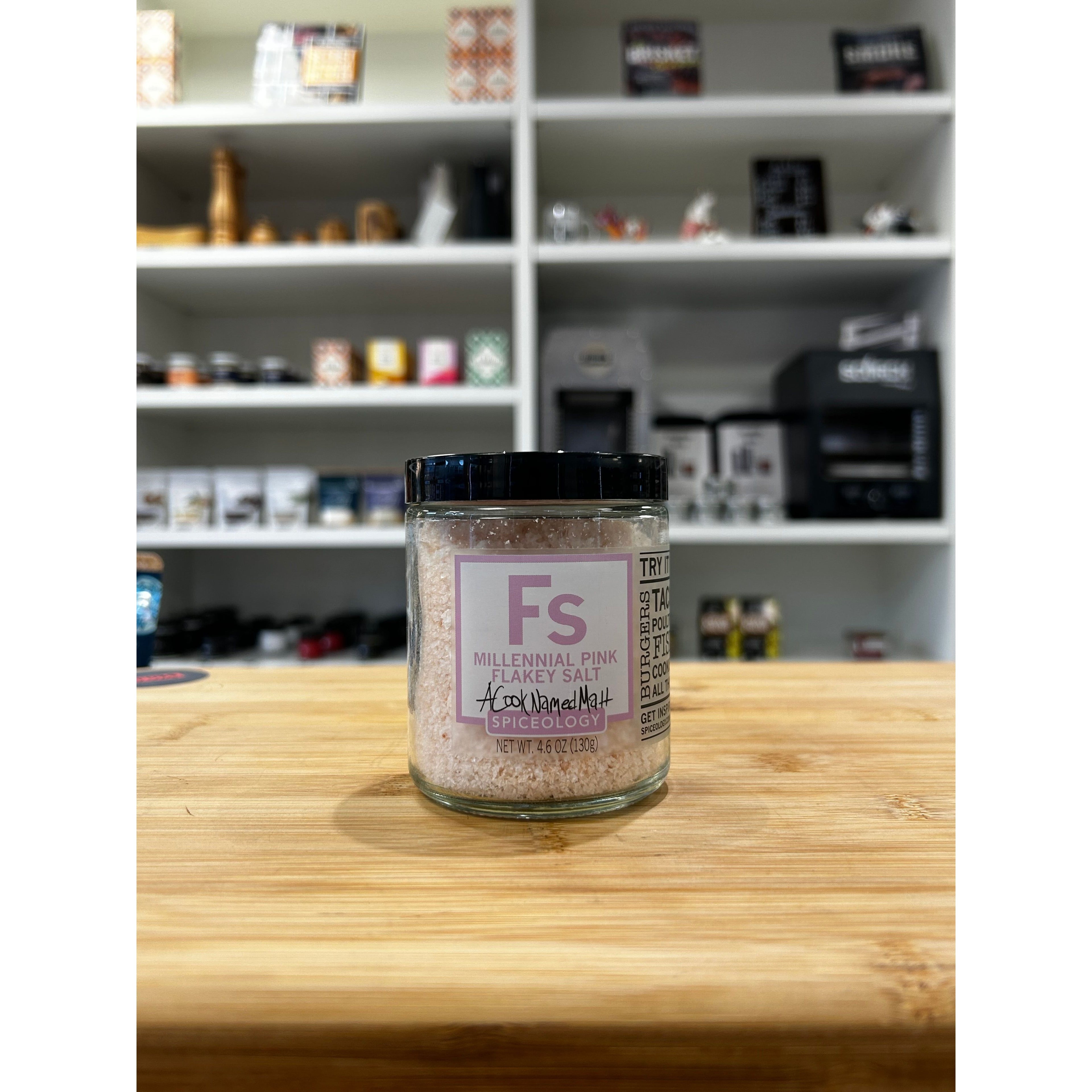 Spiceology - Millennial Pink Flakey Salt | Glass Jar