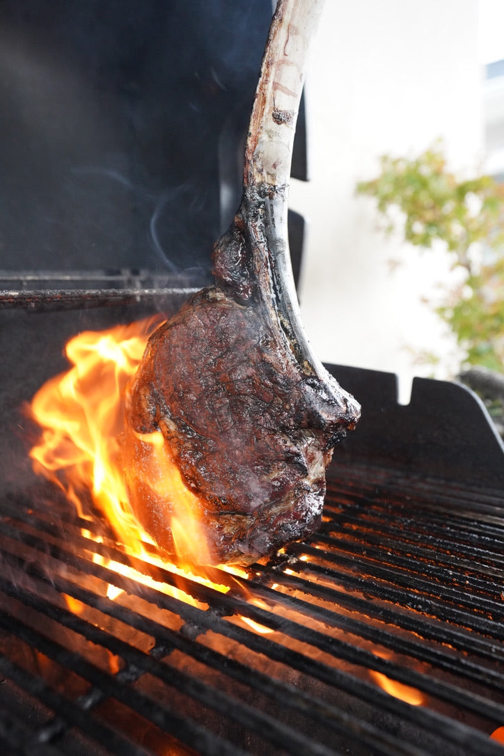 Reverse Seared Tomahawk Steak