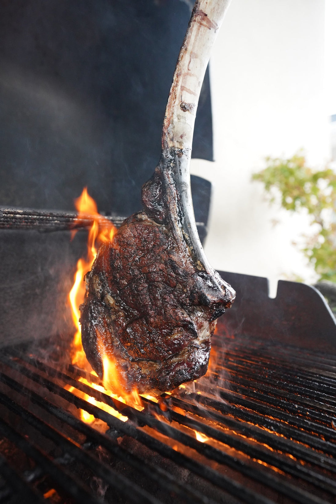 Reverse Seared Tomahawk Steak
