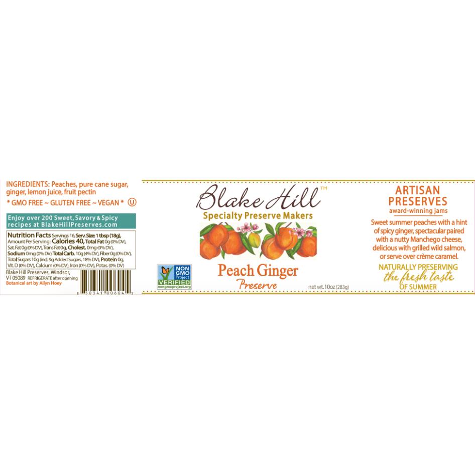 Peach Ginger Label