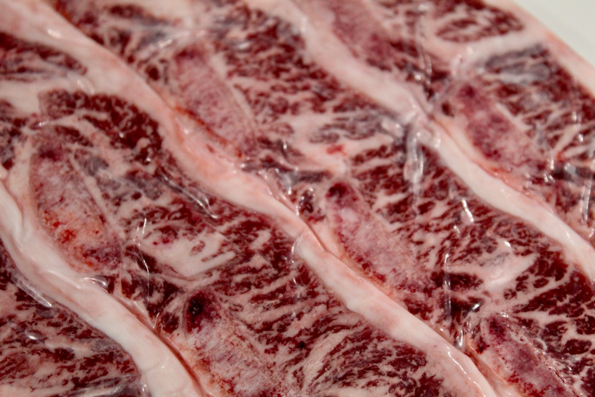  zoomed in shot of Fullblood Kosher Wagyu Korean Style Short Ribs 