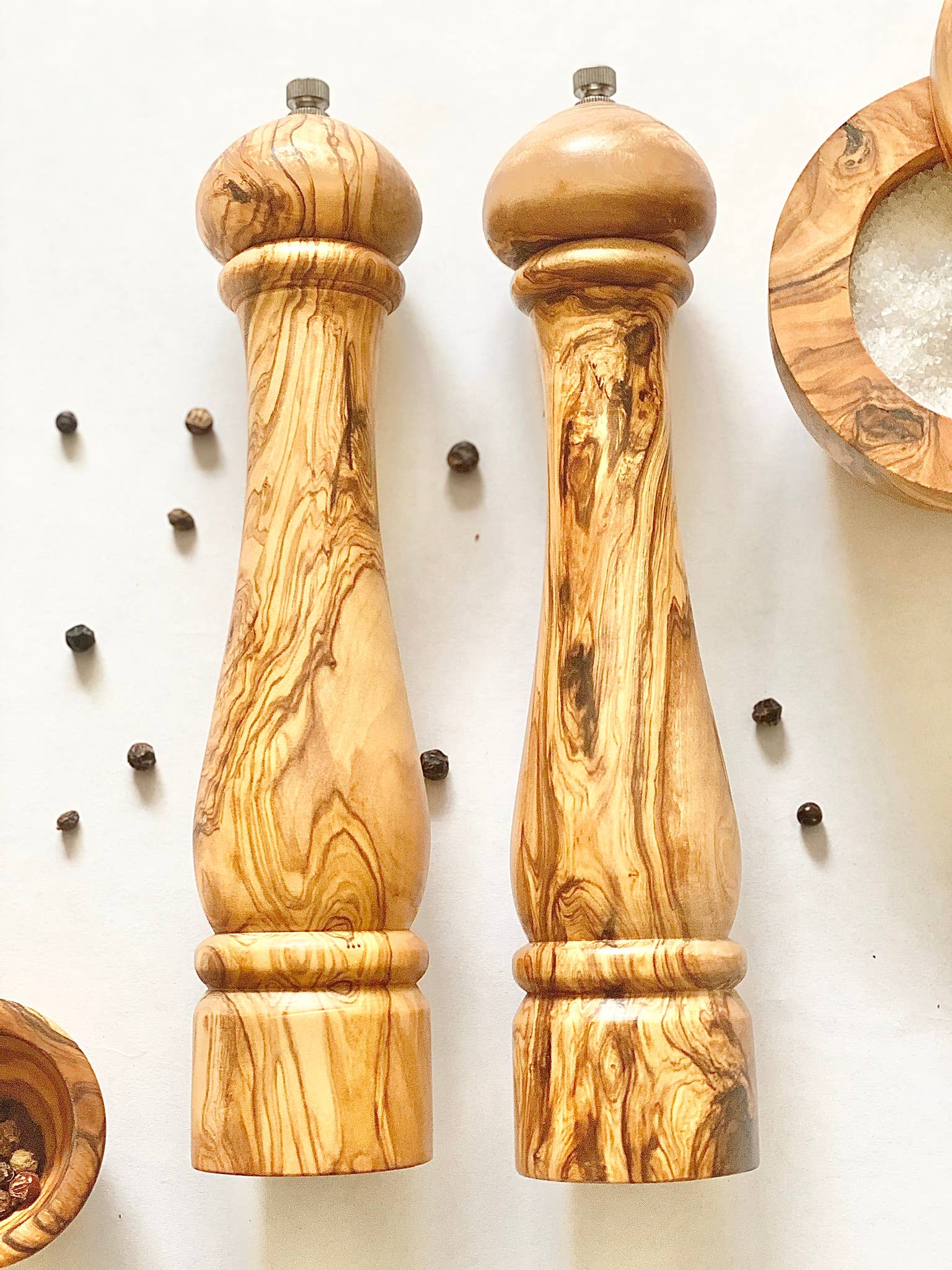 Natural OliveWood - Olive Wood Salt/Pepper Mill 10": Pepper