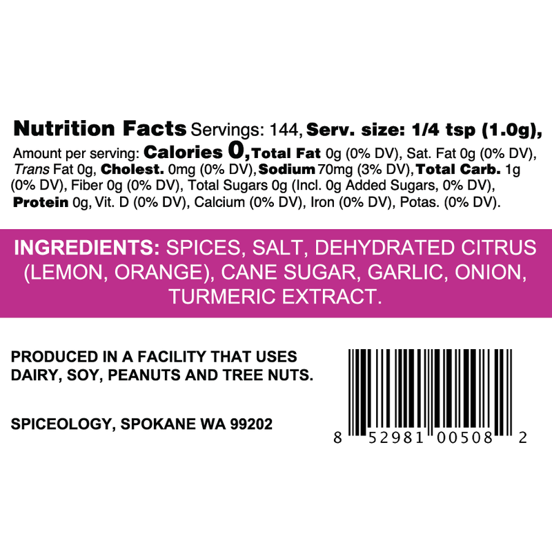 Spiceology |Pink Peppercorn Lemon Rub