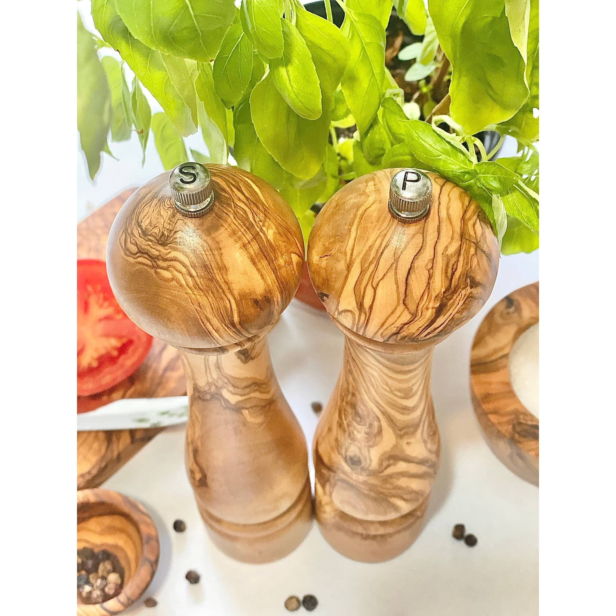 Natural OliveWood - Olive Wood Salt/Pepper Mill 10": Salt