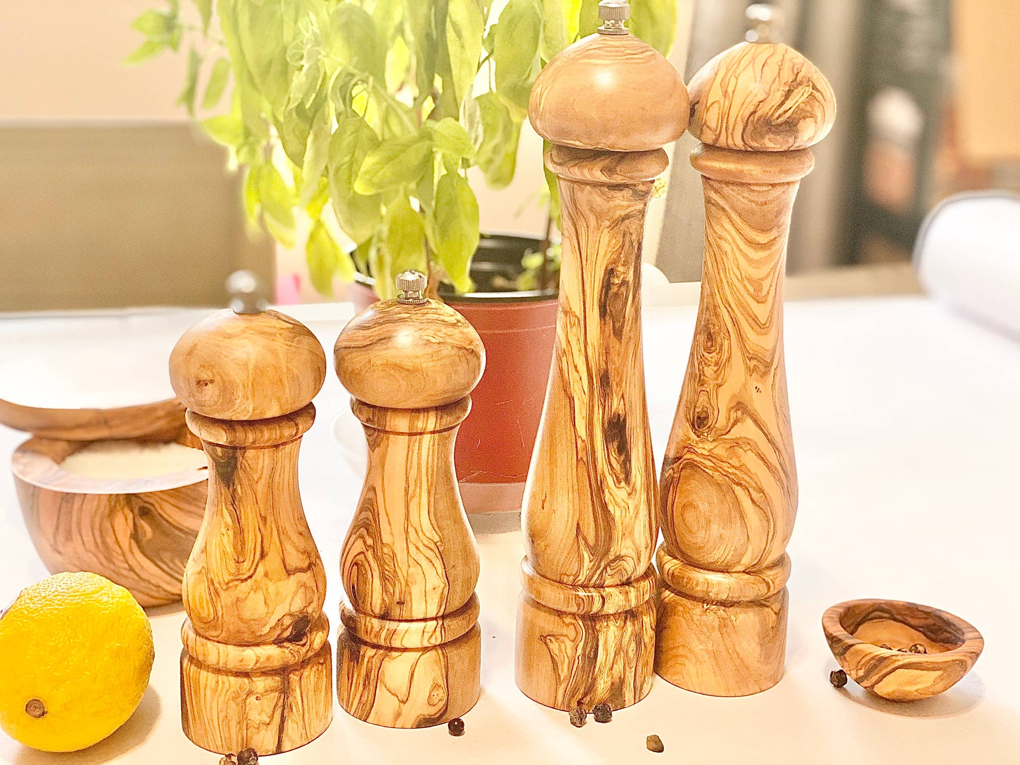 Natural OliveWood - Olive Wood Salt/Pepper Mill 10": Pepper