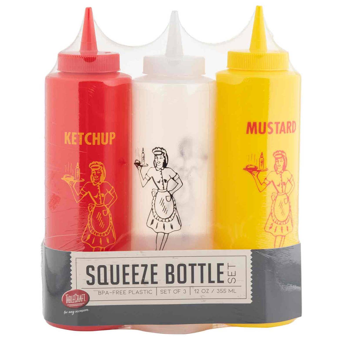 Nostalgia Squeeze Bottles, Set of 3