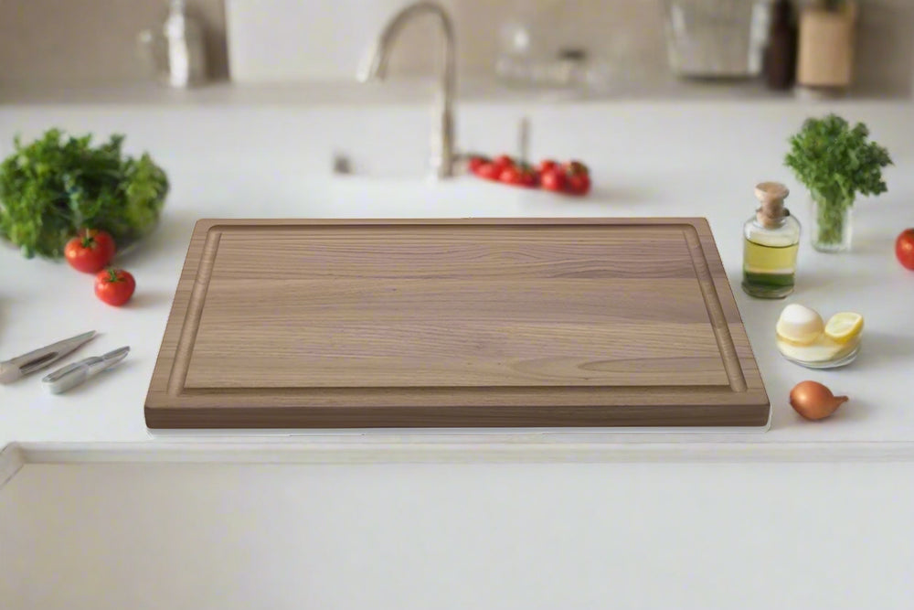 Chu's Walnut Cutting Board with Juice Groove ( Oiled )