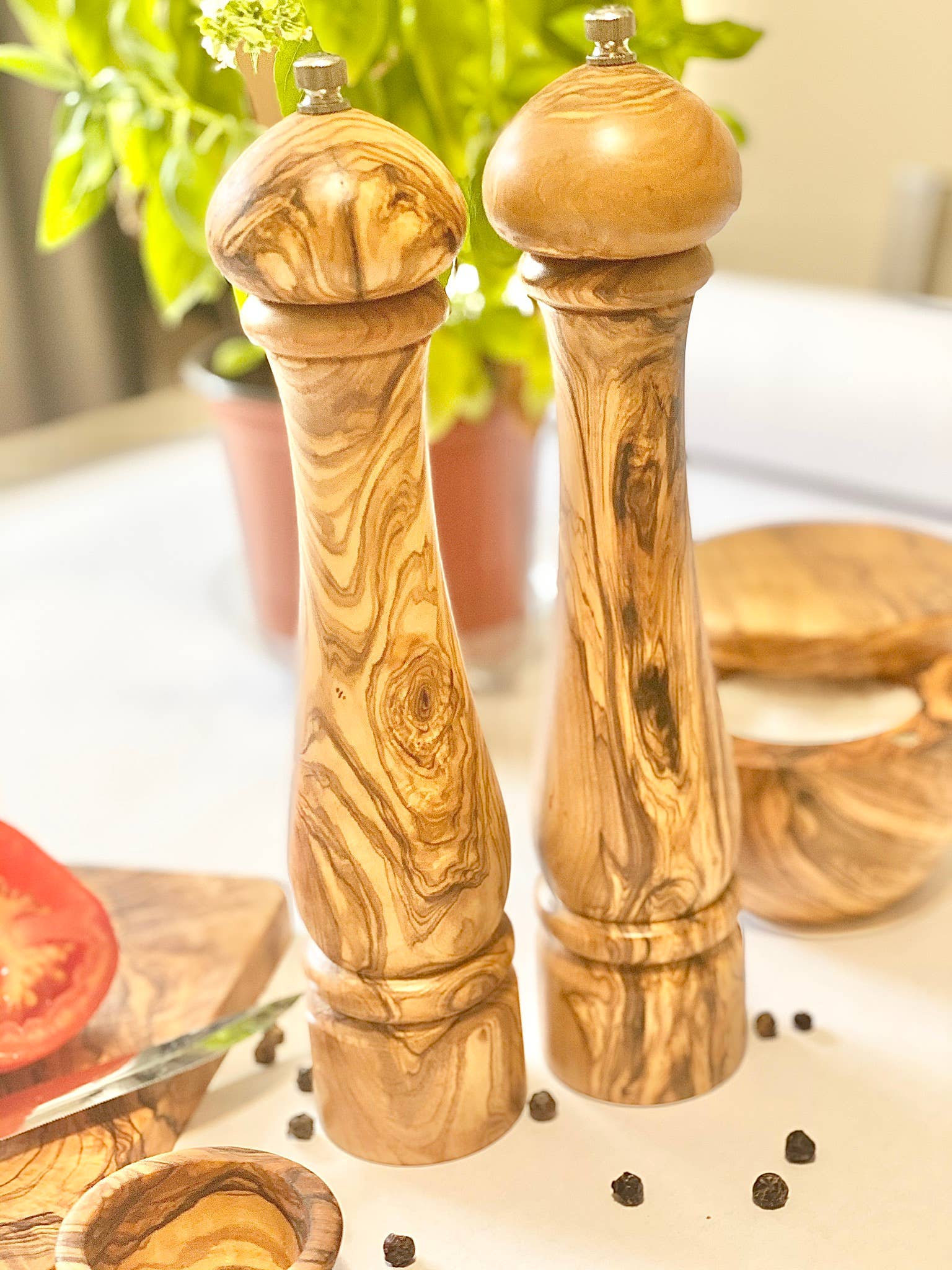 Natural OliveWood - Olive Wood Salt/Pepper Mill 10": Pepper