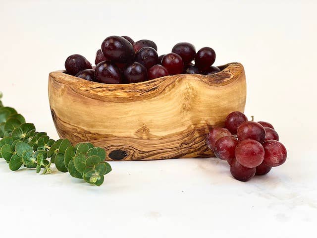 Natural OliveWood - Rustic Olive Wood Snack Dish