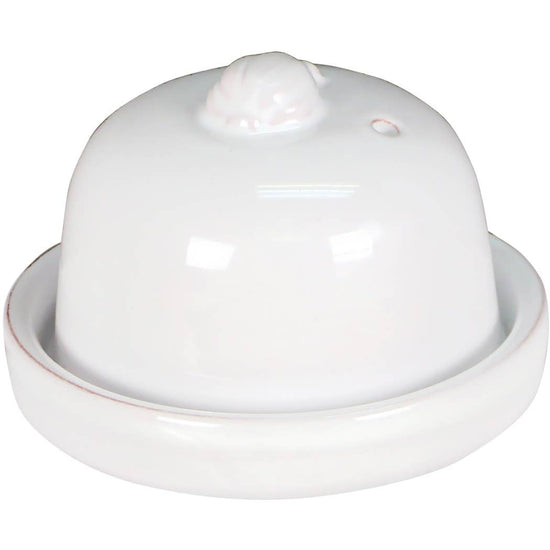 Eurita Garlic Baker Terracotta, White